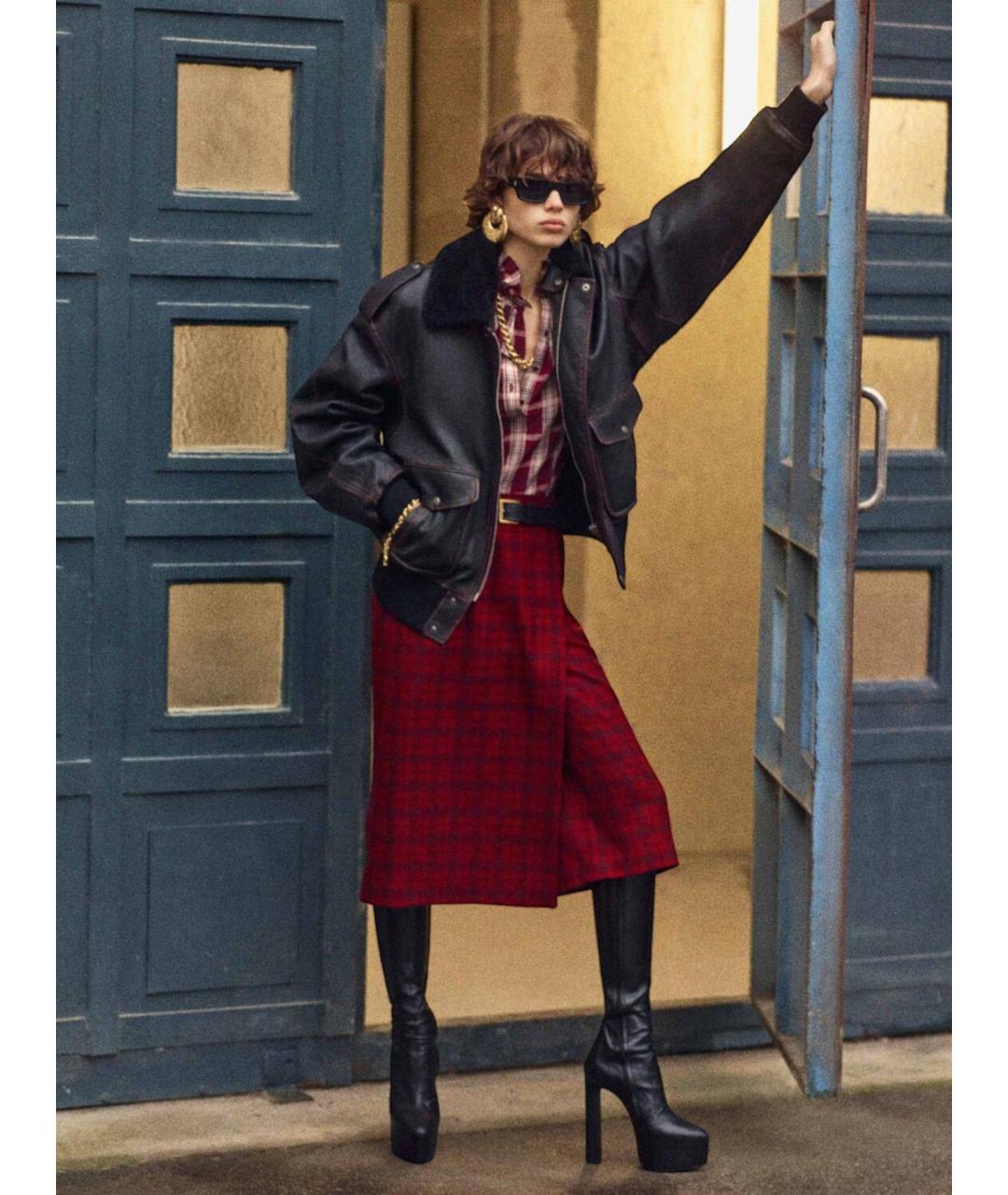 SAINT LAURENT Мульти кожаная куртка, фото 2