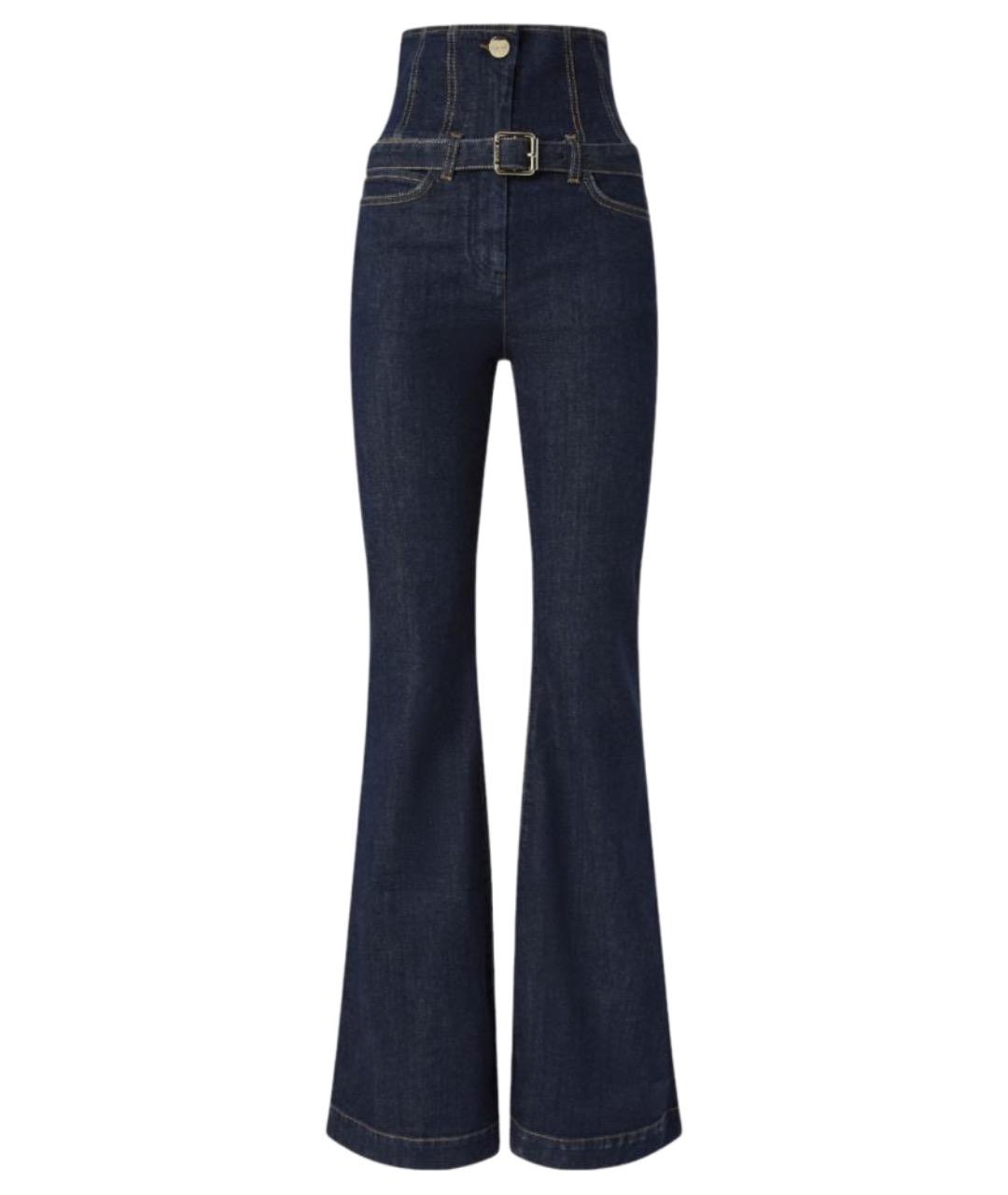 PINKO Синие хлопковые джинсы клеш, фото 1