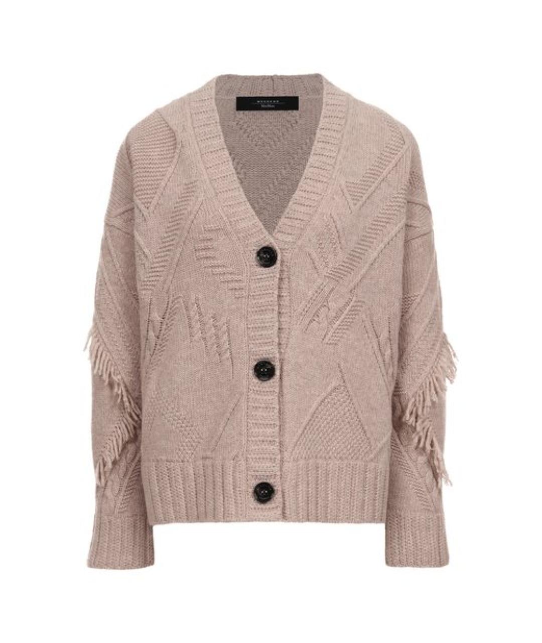WEEKEND MAX MARA Бежевый шерстяной кардиган, фото 1