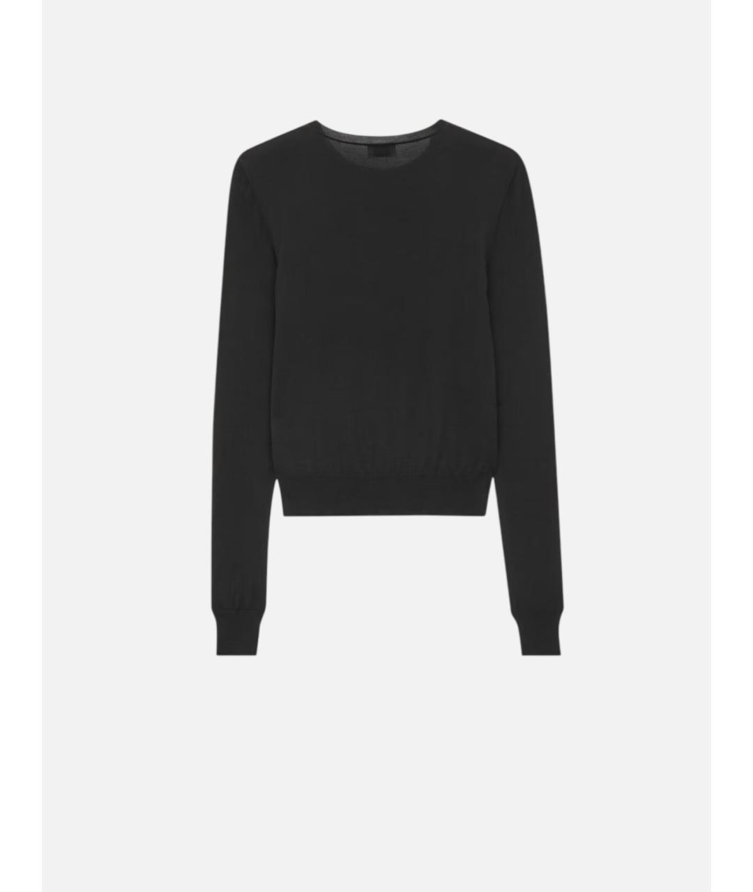 SAINT LAURENT Черный шерстяной джемпер / свитер, фото 2