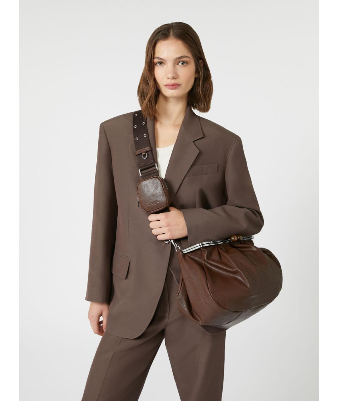 WEEKEND MAX MARA Коричневый жакет/пиджак, фото 3