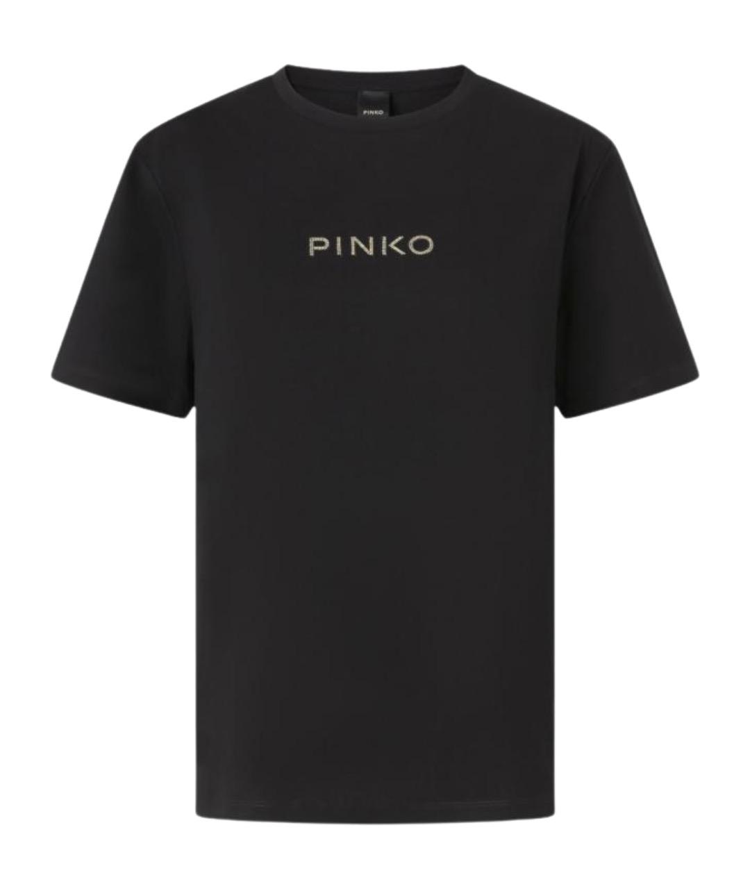 PINKO Черная хлопковая футболка, фото 1