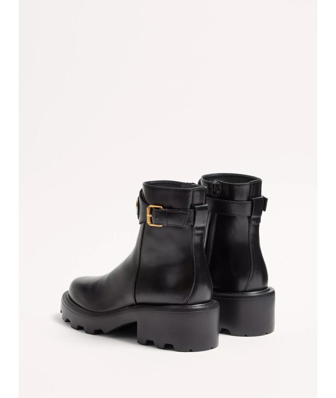 VALENTINO Черные кожаные ботинки, фото 4