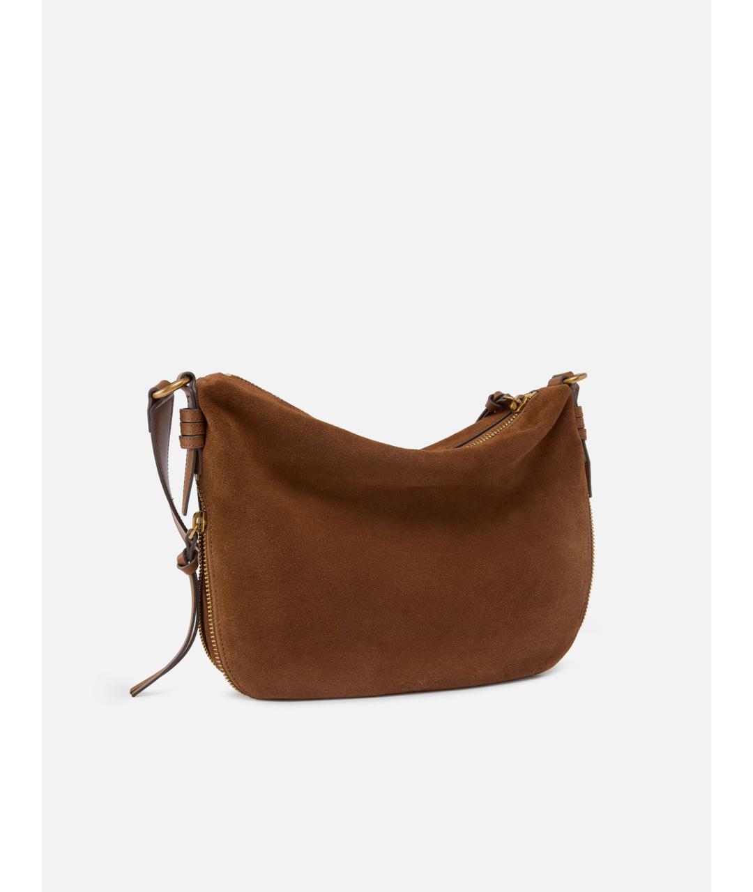 PINKO Коричневая замшевая сумка через плечо, фото 2