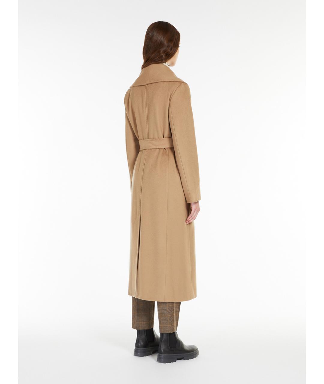 MAX MARA STUDIO Бежевое шерстяное пальто, фото 4