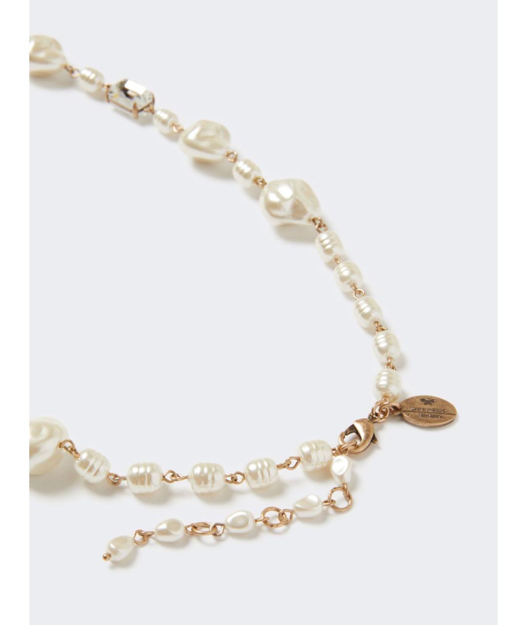 WEEKEND MAX MARA Белое металлическое колье, фото 3