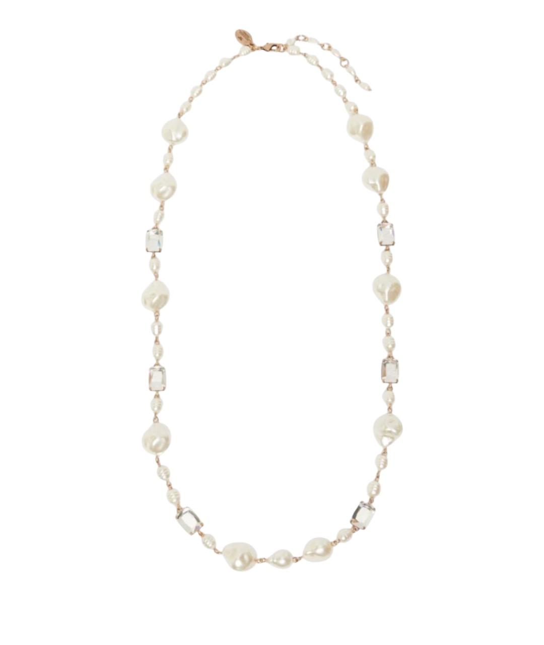 WEEKEND MAX MARA Белое металлическое колье, фото 1