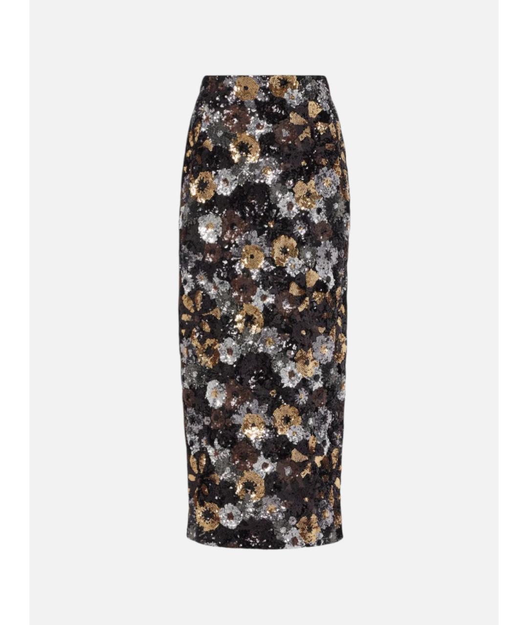 MAX MARA STUDIO Черная полиэстеровая юбка миди, фото 6