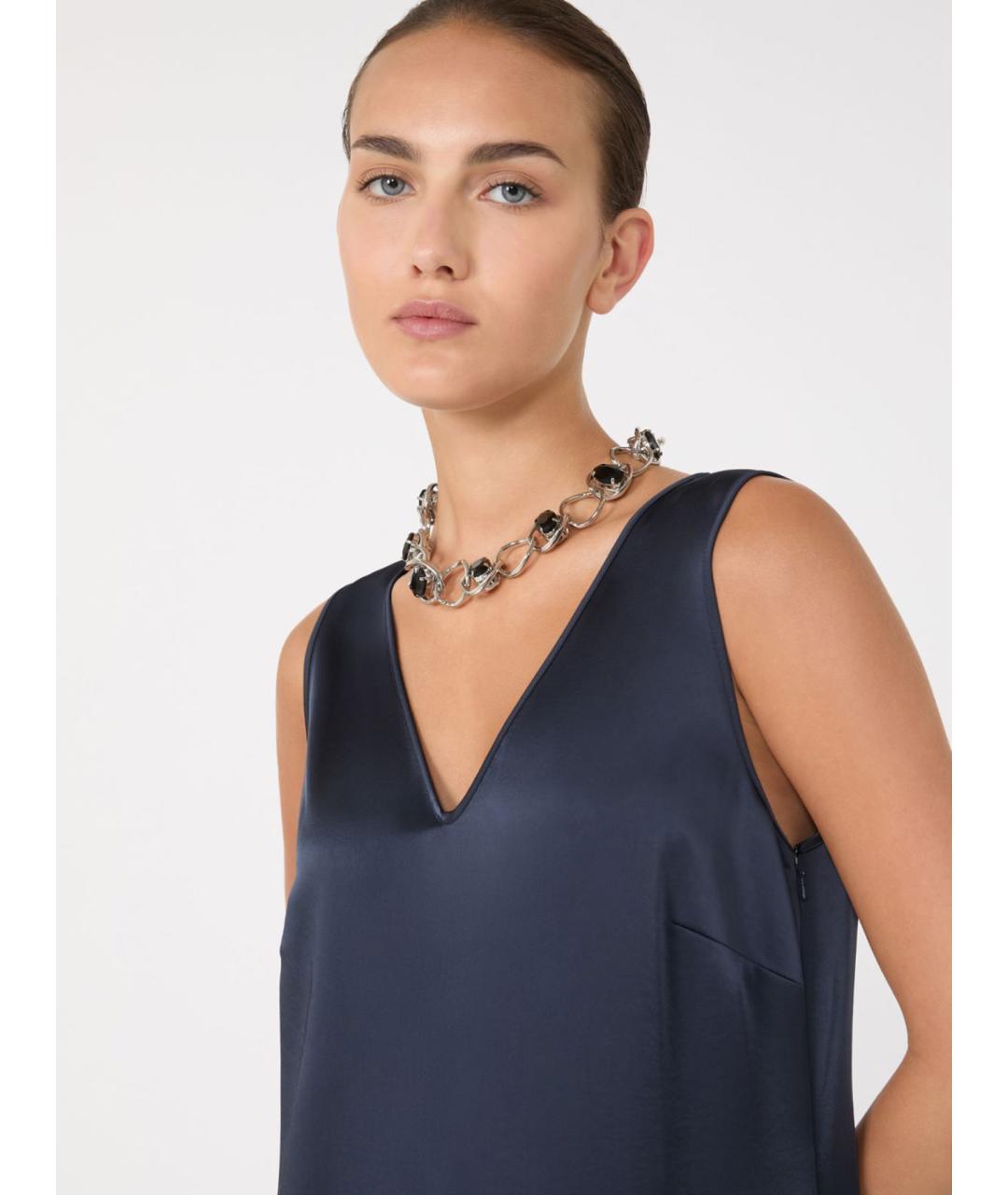 WEEKEND MAX MARA Серебряное металлическое колье, фото 2