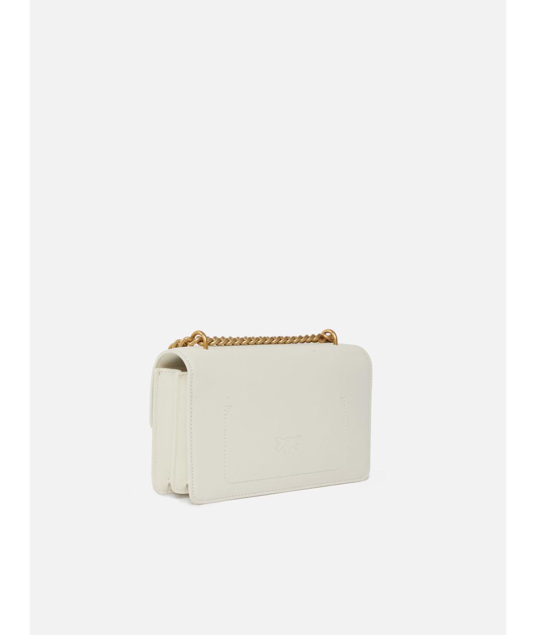 PINKO Белая кожаная сумка через плечо, фото 5