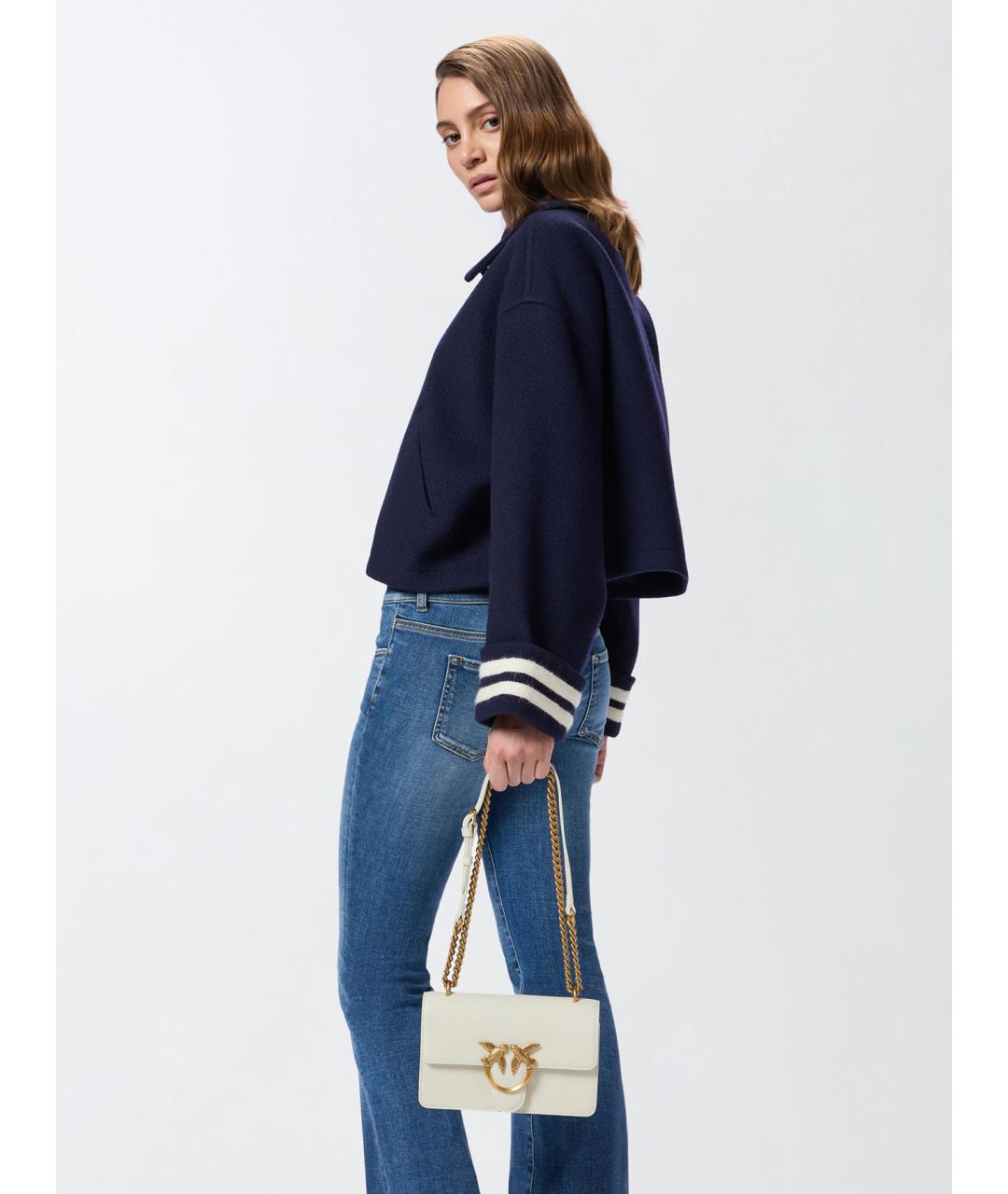 PINKO Белая кожаная сумка через плечо, фото 2