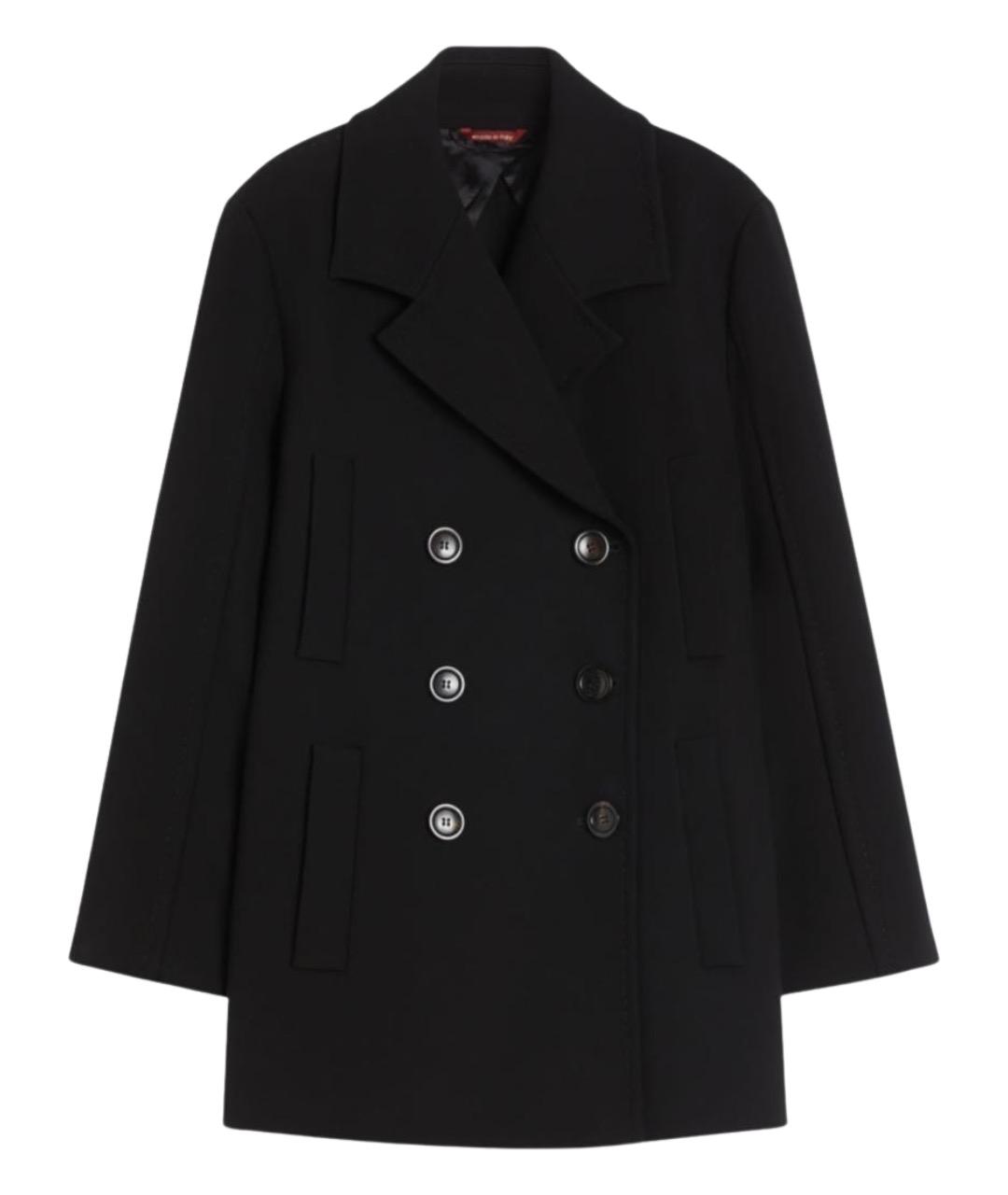 MAX MARA STUDIO Черное ацетатное пальто, фото 1