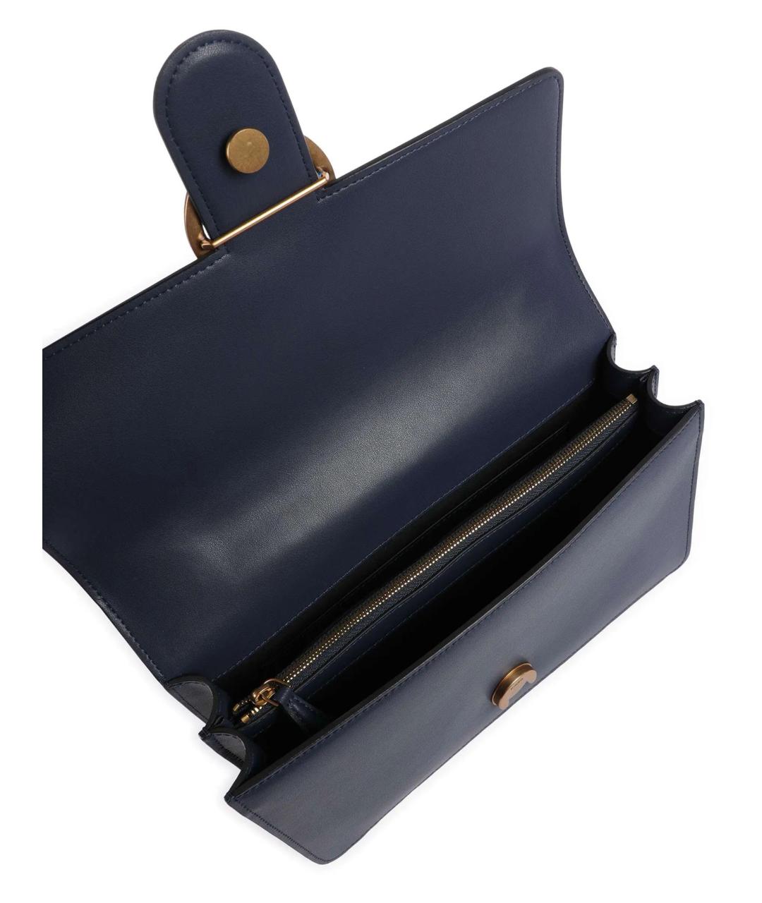 PINKO Синяя кожаная сумка через плечо, фото 4