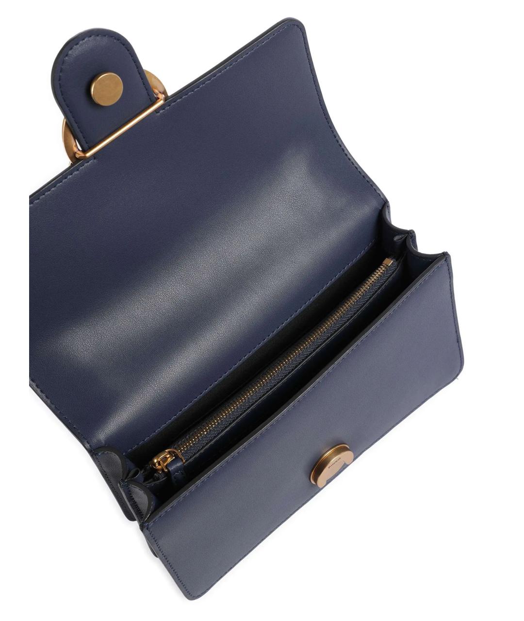 PINKO Синяя кожаная сумка через плечо, фото 4