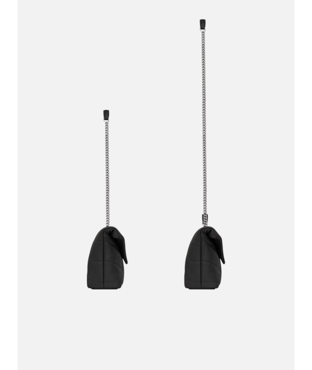 SAINT LAURENT Черная кожаная сумка через плечо, фото 2