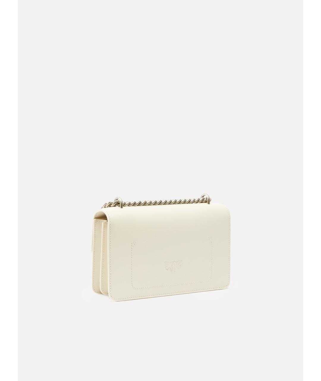 PINKO Белая кожаная сумка через плечо, фото 3