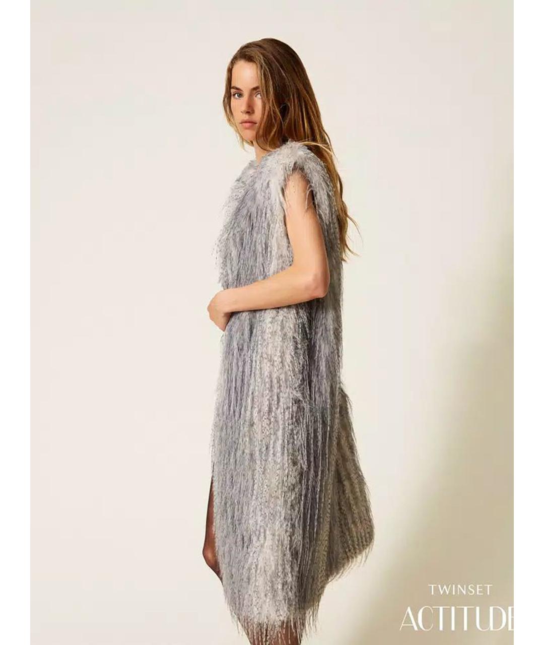 TWIN-SET Мульти полиэстеровый жилет, фото 4