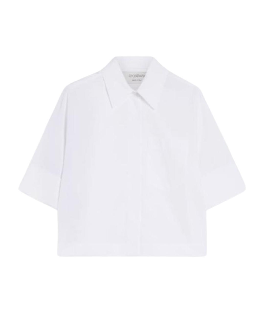 SPORTMAX Белая хлопковая рубашка, фото 1