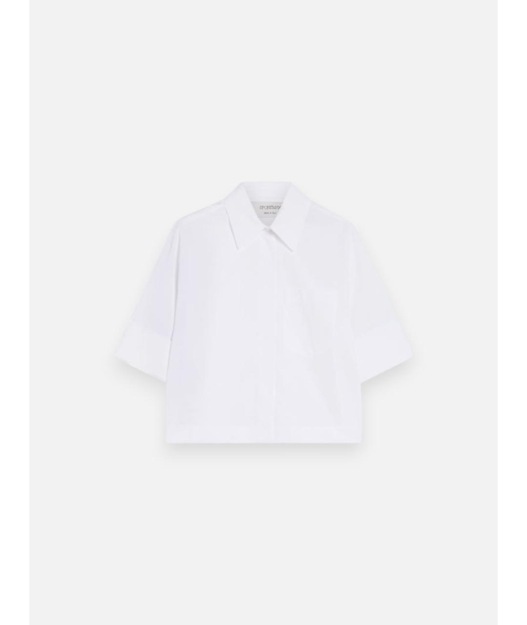 SPORTMAX Белая хлопковая рубашка, фото 6