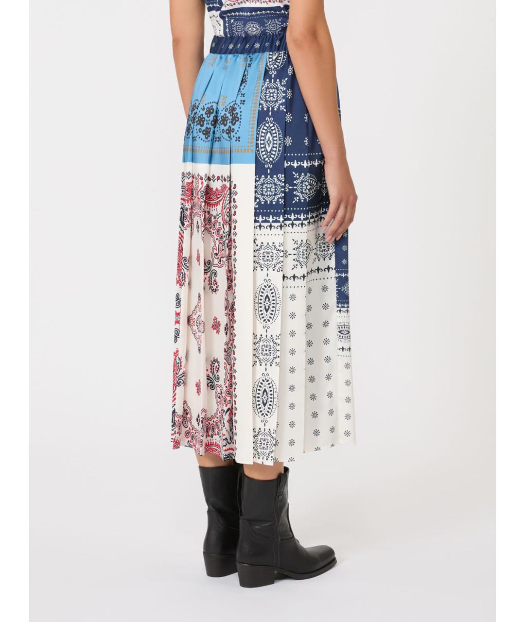 WEEKEND MAX MARA Мульти полиэстеровая юбка макси, фото 3