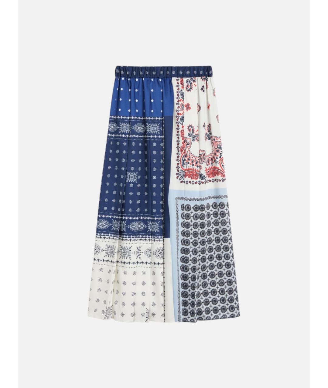 WEEKEND MAX MARA Мульти полиэстеровая юбка макси, фото 5