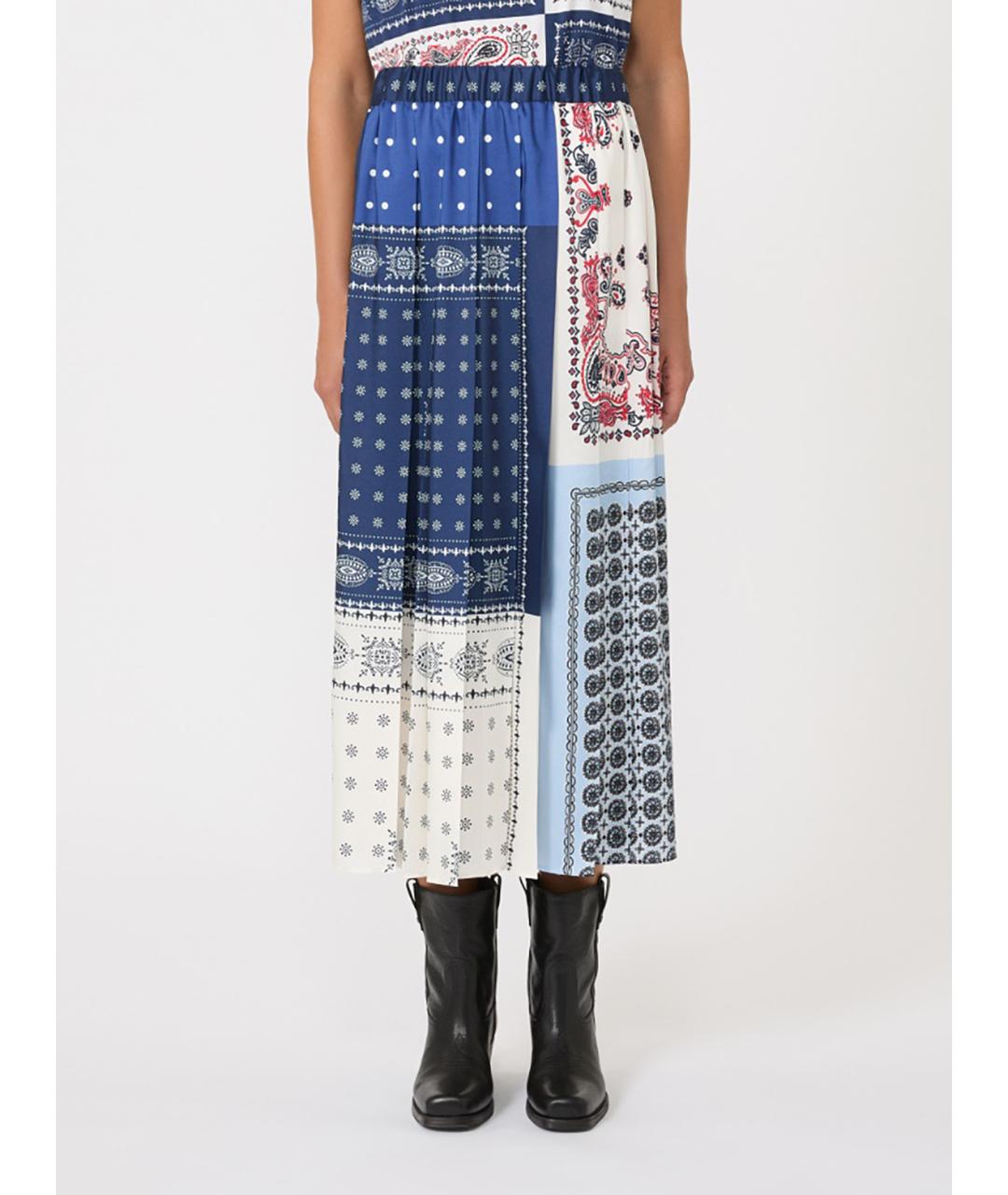 WEEKEND MAX MARA Мульти полиэстеровая юбка макси, фото 4