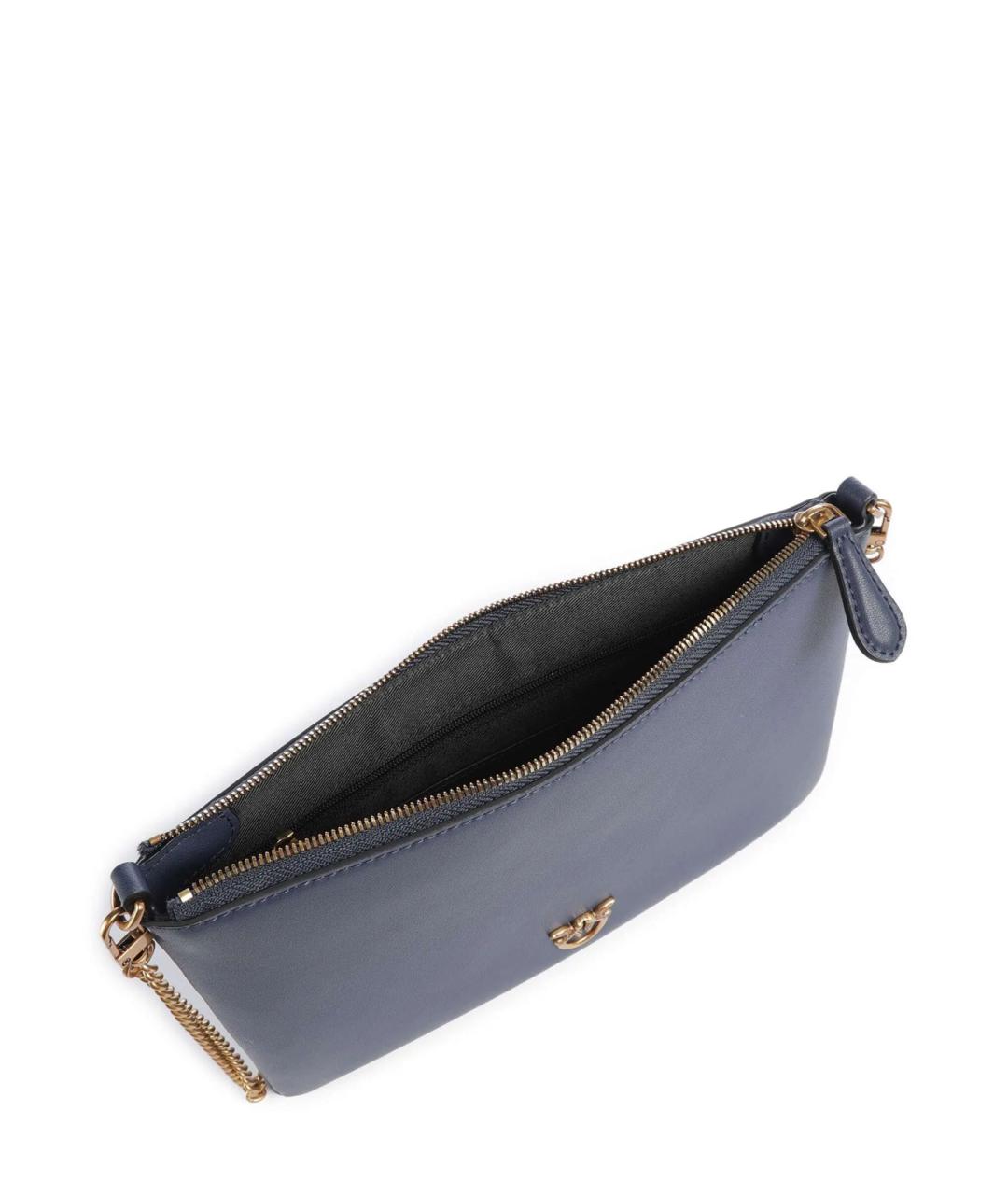 PINKO Синяя кожаная сумка через плечо, фото 4