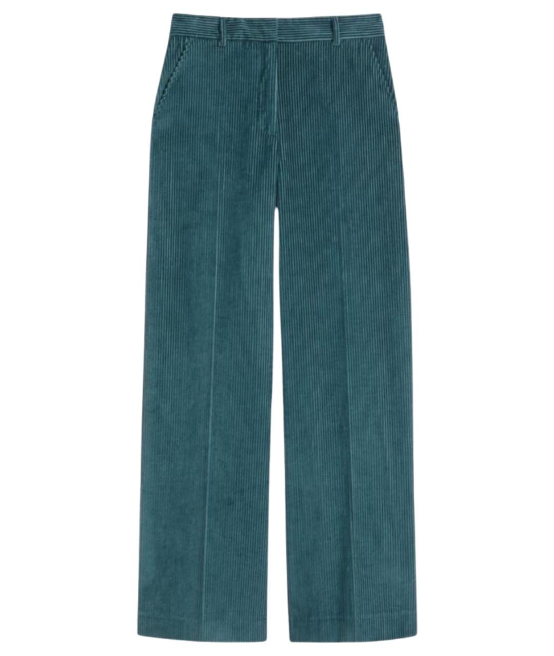 WEEKEND MAX MARA Зеленые хлопковые брюки широкие, фото 1