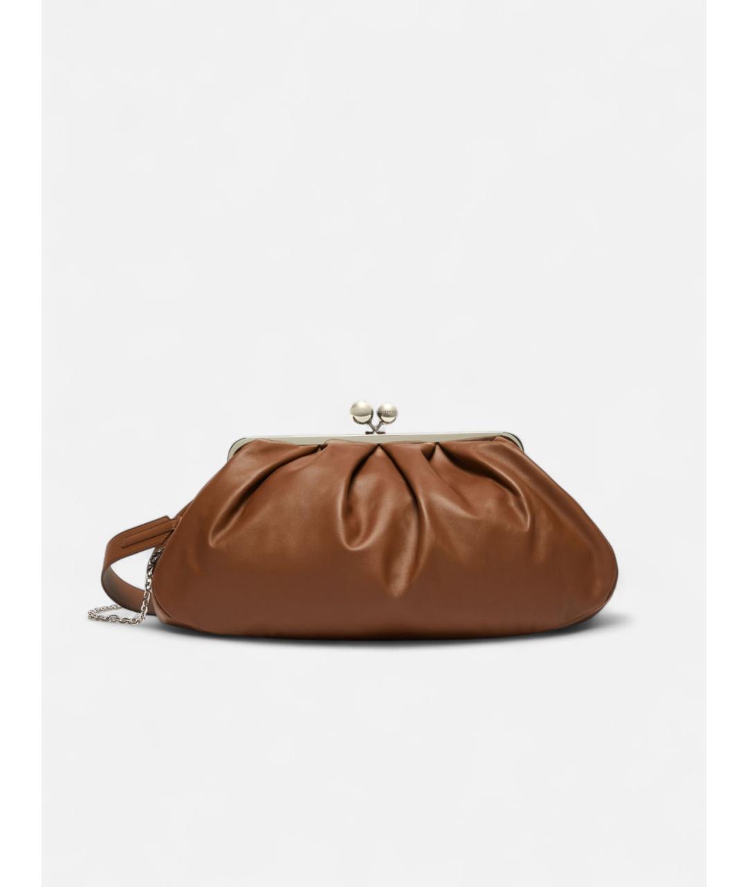 WEEKEND MAX MARA Коричневая кожаная сумка через плечо, фото 6