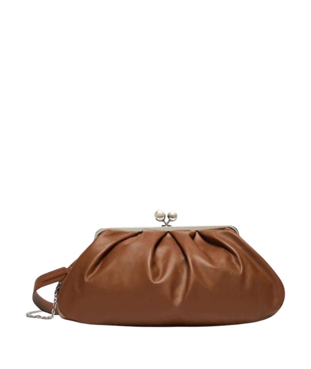 WEEKEND MAX MARA Коричневая кожаная сумка через плечо, фото 1