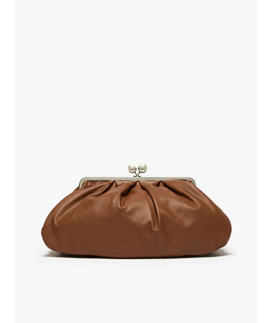 WEEKEND MAX MARA Коричневая кожаная сумка через плечо, фото 5
