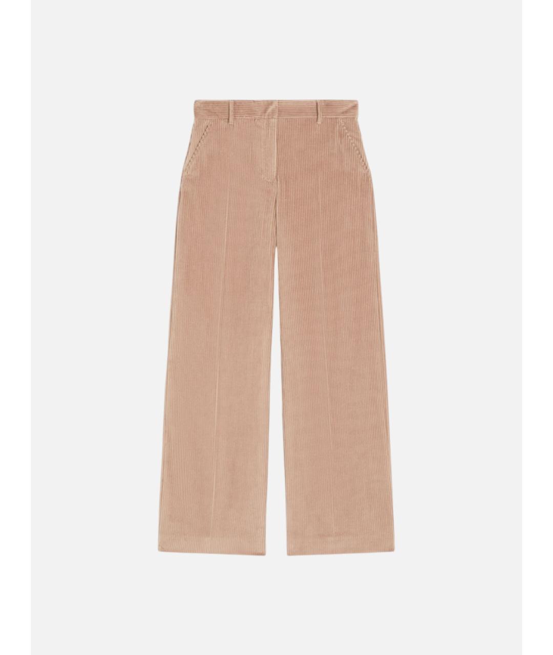 WEEKEND MAX MARA Бежевые хлопковые брюки широкие, фото 5