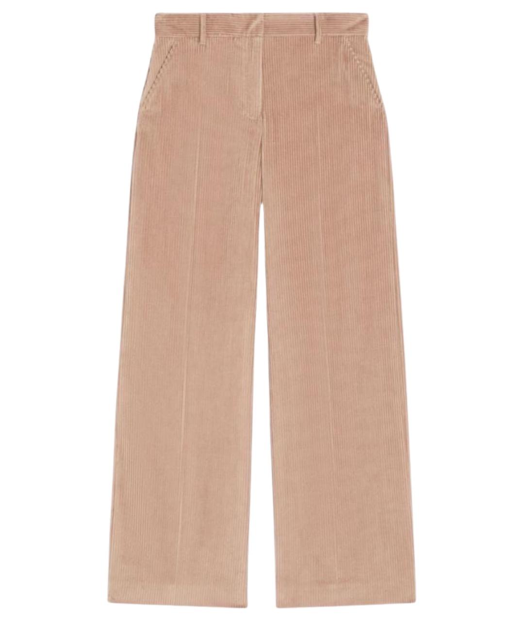 WEEKEND MAX MARA Бежевые хлопковые брюки широкие, фото 1