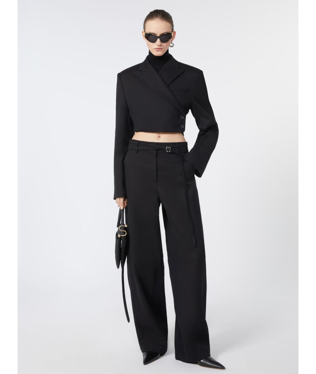 SPORTMAX Черный хлопковый жакет/пиджак, фото 2