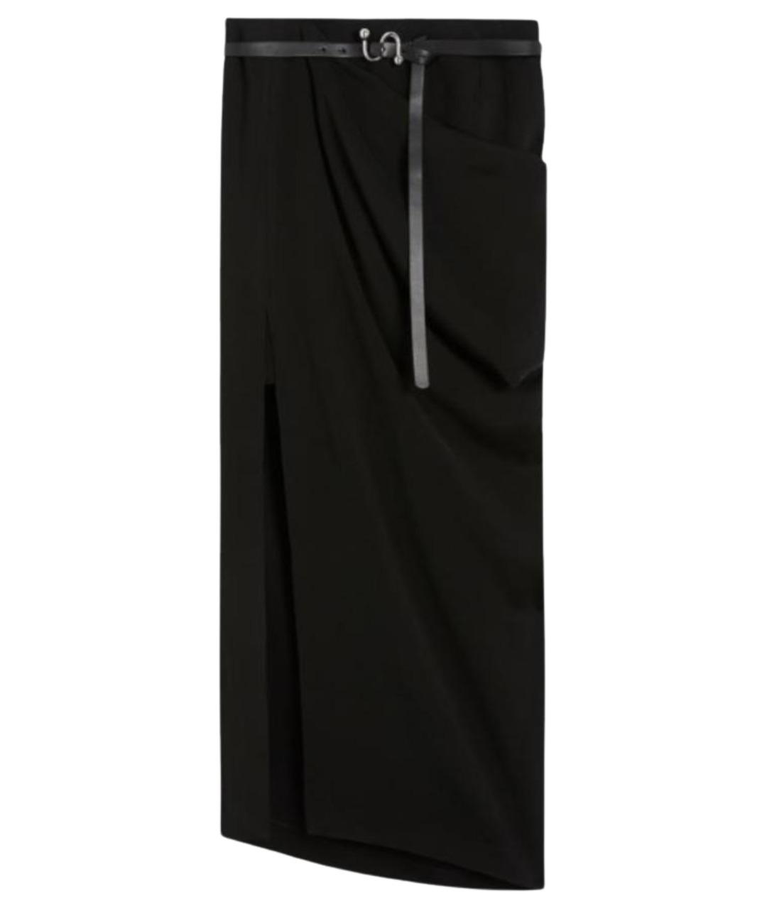 SPORTMAX Черная вискозная юбка миди, фото 1