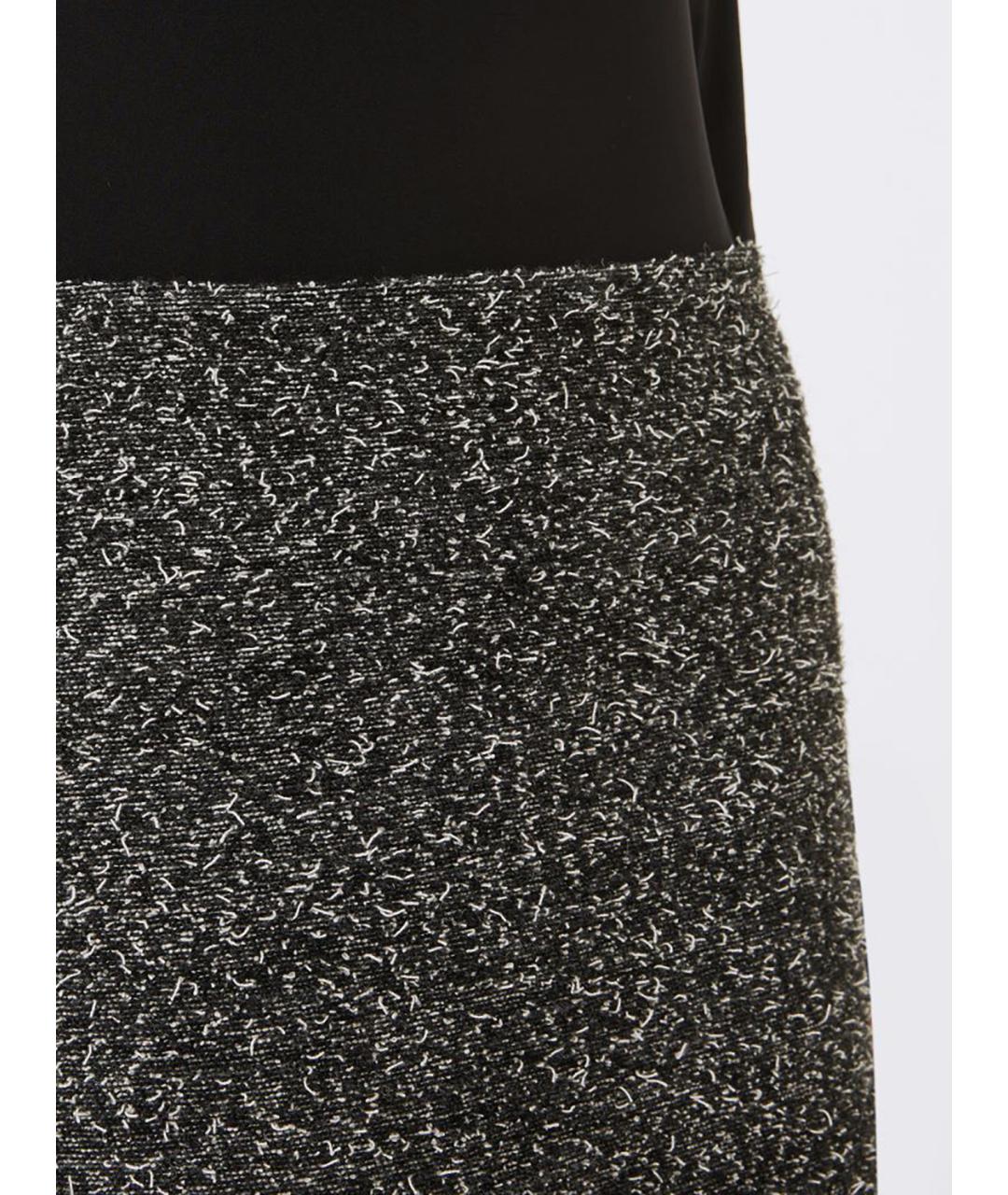 SPORTMAX Антрацитовая шерстяная юбка мини, фото 5