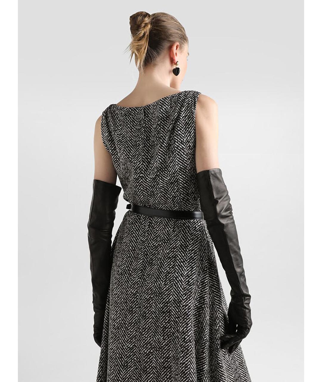 DOLCE&GABBANA Серое шелковое повседневное платье, фото 4