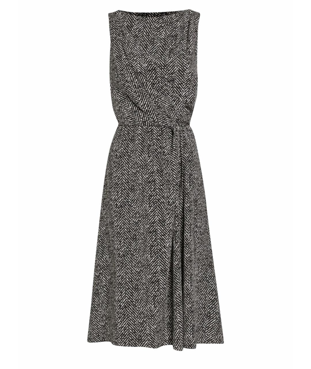 DOLCE&GABBANA Серое шелковое повседневное платье, фото 1