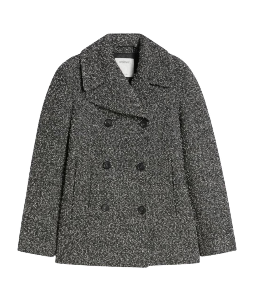 SPORTMAX Серое шерстяное пальто, фото 1