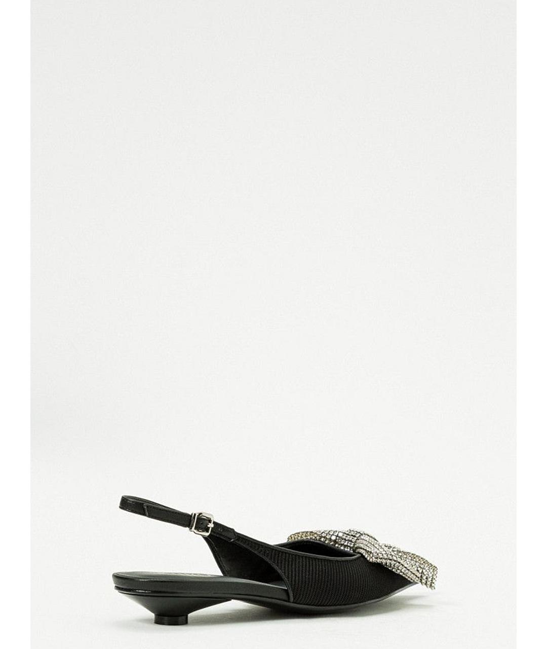 TWIN-SET Черные текстильные туфли, фото 2