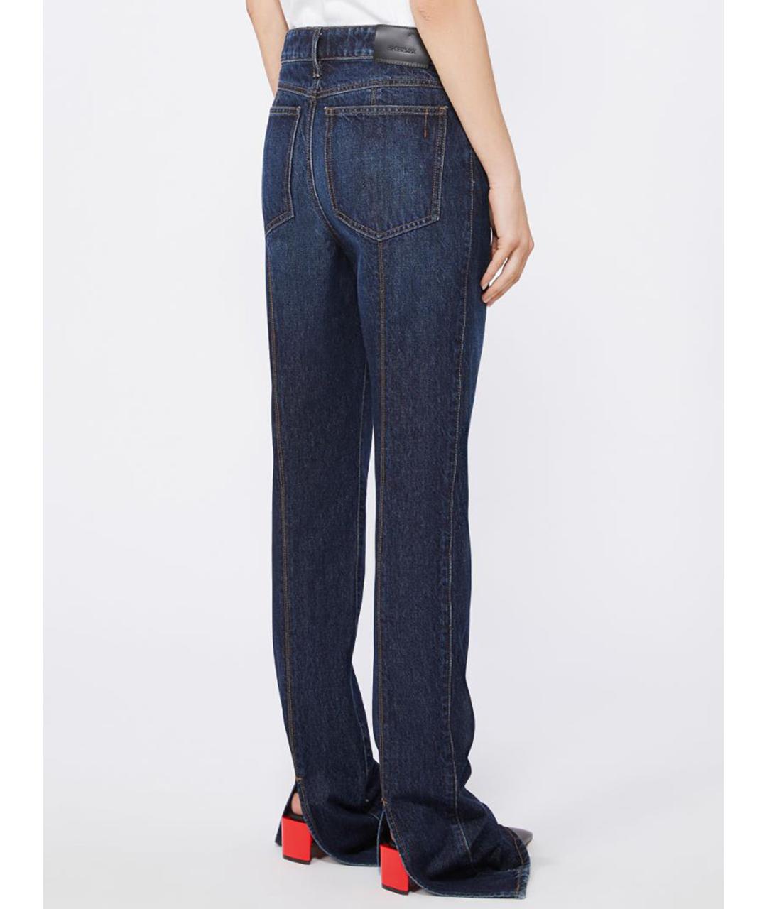 SPORTMAX Синие хлопковые прямые джинсы, фото 4