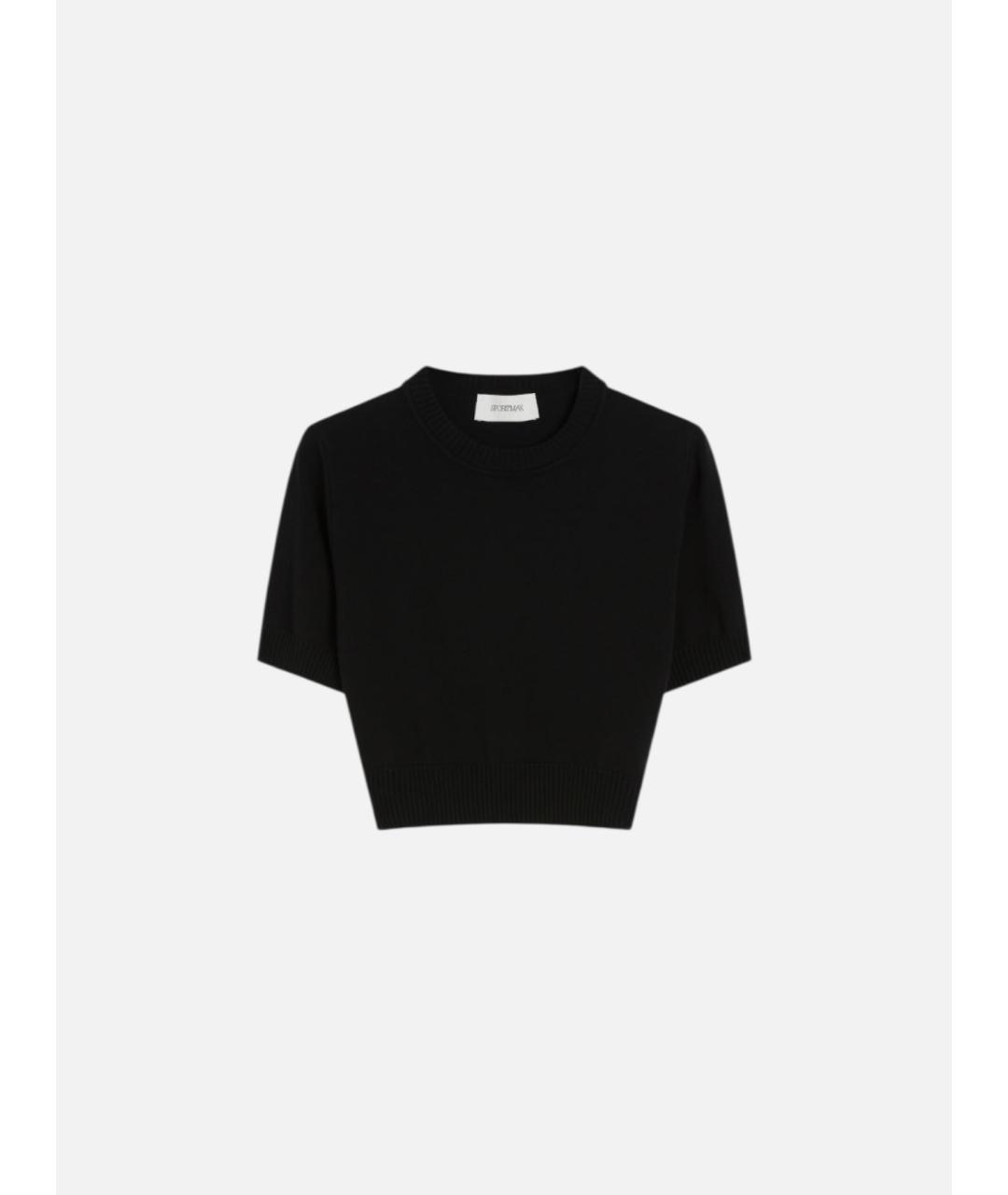 SPORTMAX Черная вискозная футболка, фото 6