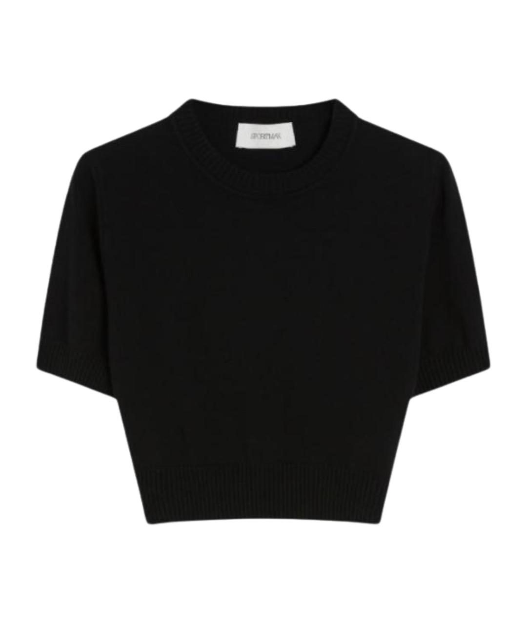 SPORTMAX Черная вискозная футболка, фото 1