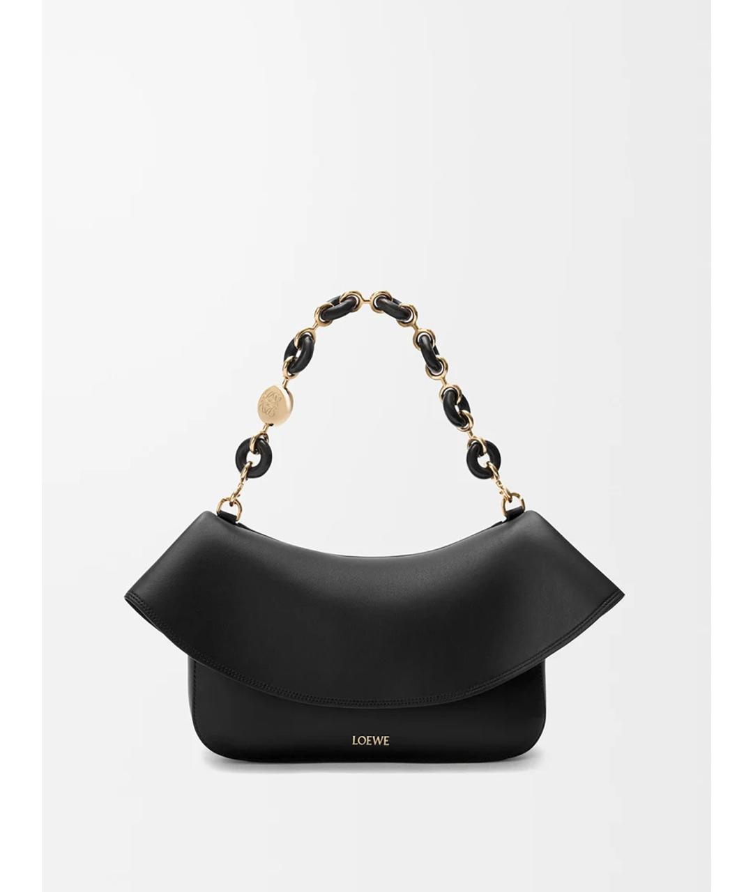 LOEWE Черная кожаная сумка через плечо, фото 4