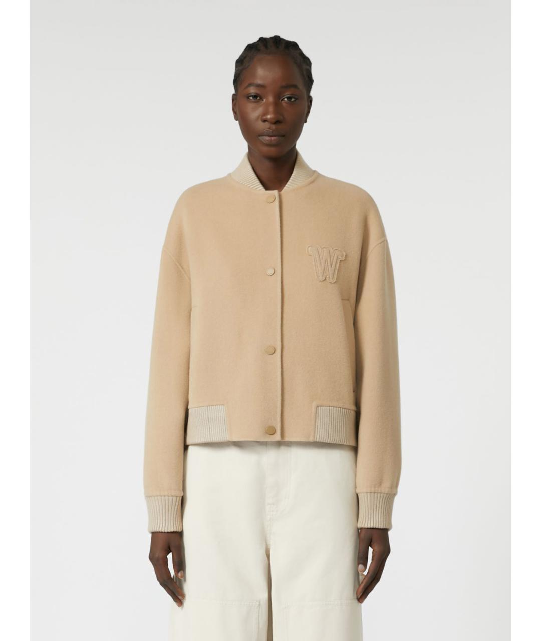 WEEKEND MAX MARA Бежевая шерстяная куртка, фото 4