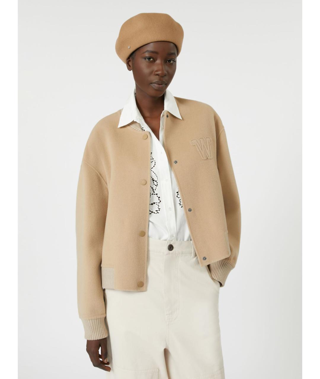 WEEKEND MAX MARA Бежевая шерстяная куртка, фото 5