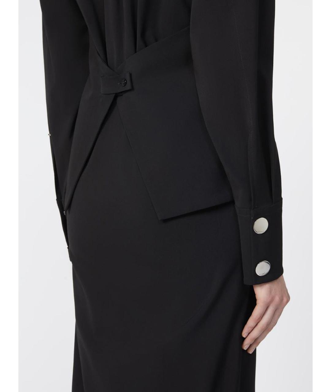 SPORTMAX Черное вискозное повседневное платье, фото 5