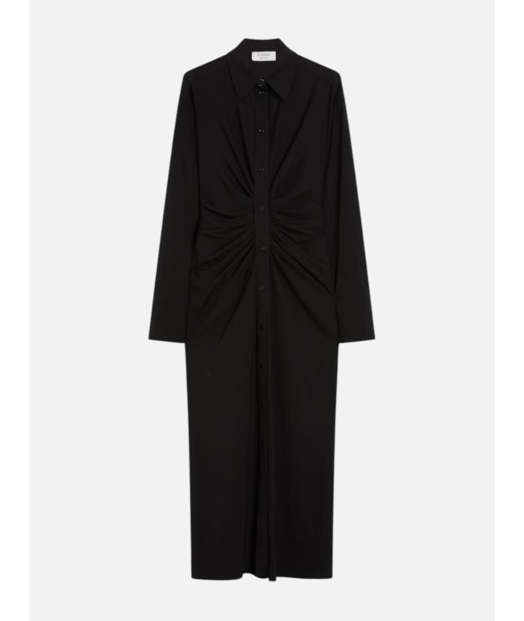 SPORTMAX Черное вискозное повседневное платье, фото 6