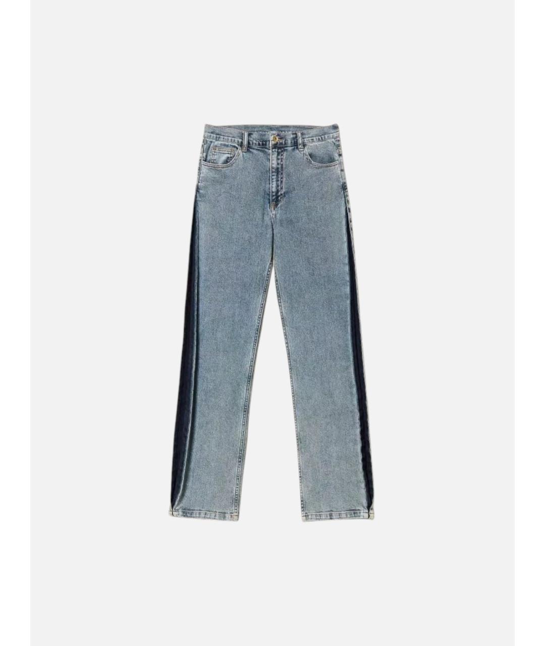 TWIN-SET Синие хлопковые прямые джинсы, фото 7