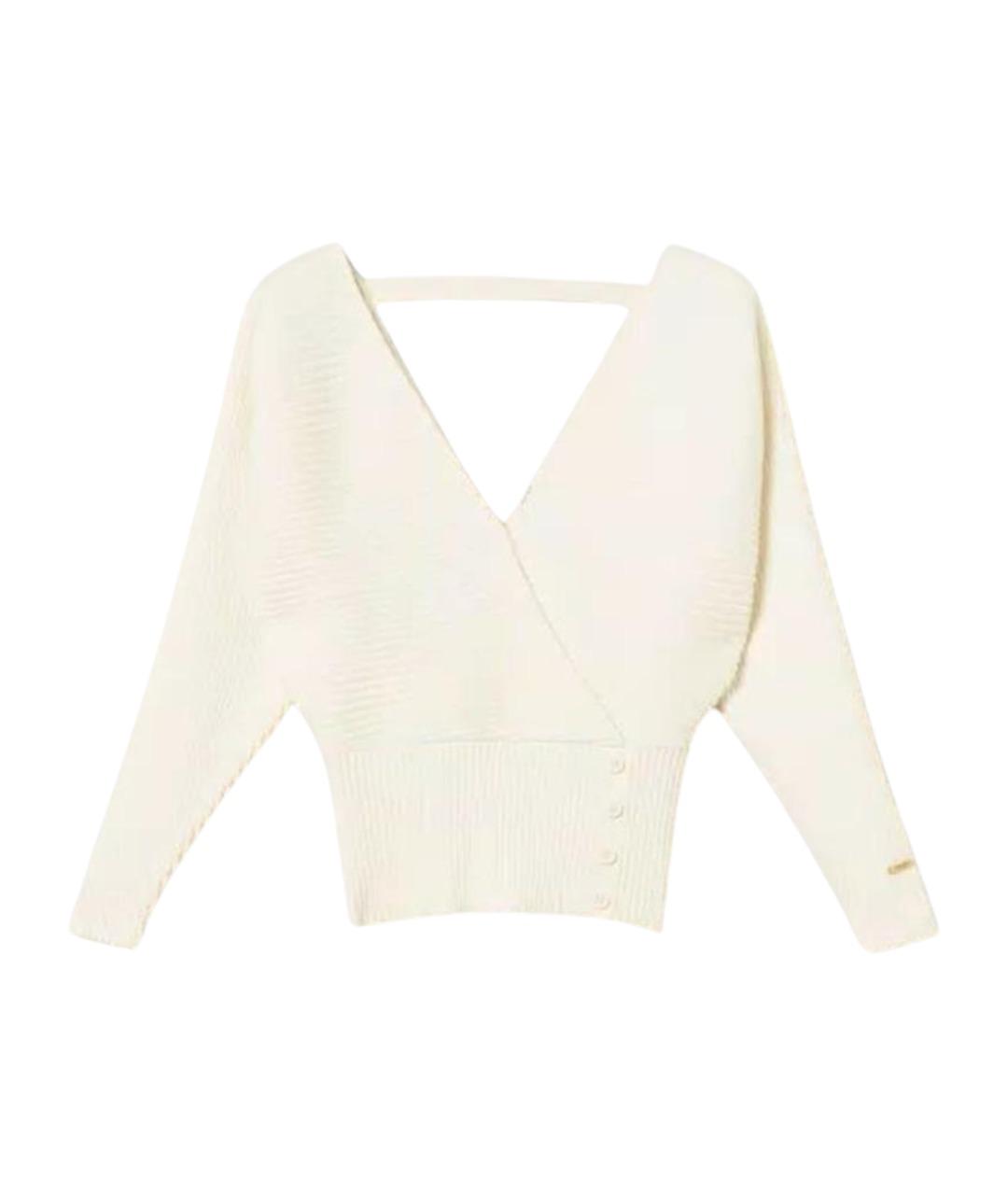 TWIN-SET Бежевый шерстяной джемпер / свитер, фото 1